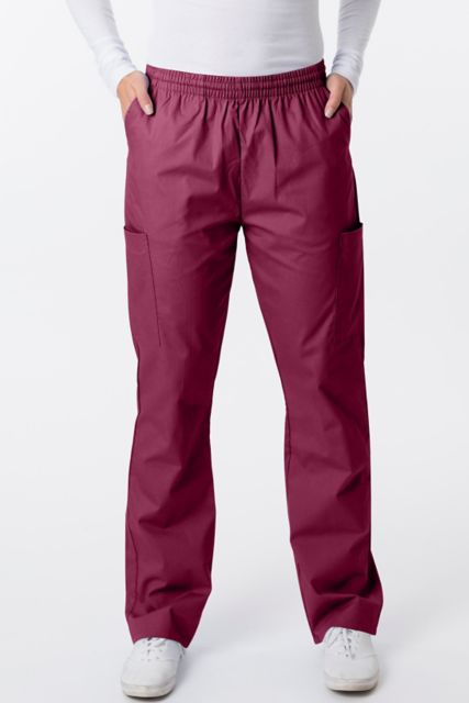 Unisex Cotton Scrub Pant Wine Lareg